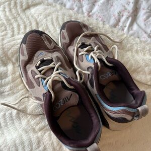 Brown and Blue Nike Sneakers